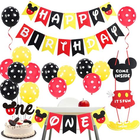 Jollyboom Cartoon Mouse 1st Birthday Party Supplies Cartoon Mouse