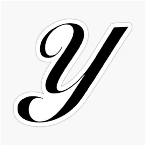 "Letter y in cursive font" Sticker for Sale by ComfyCloud | Redbubble