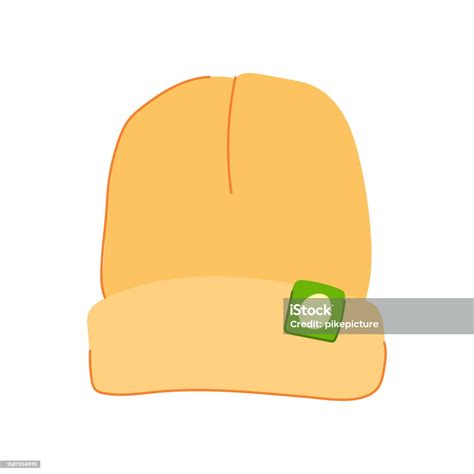 Warm Winter Hat Man Cartoon Vector Illustration Stock Illustration