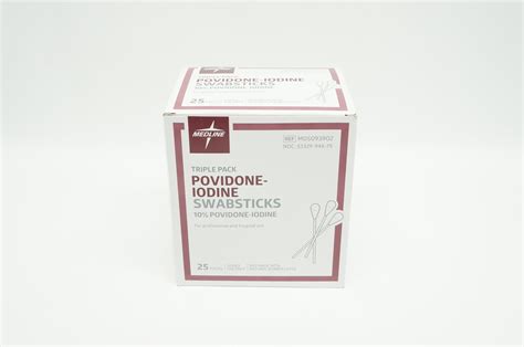 Medline Mds093902 Povidone Iodine Swabsticks Pack Of 25