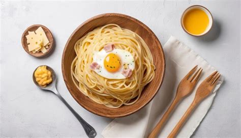 Premium Photo Classic Italian Spaghetti Pasta Alla Carbonara With Egg