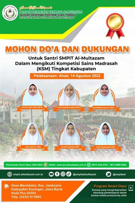 Mohon Doa Dan Dukungan Lomba Ksm