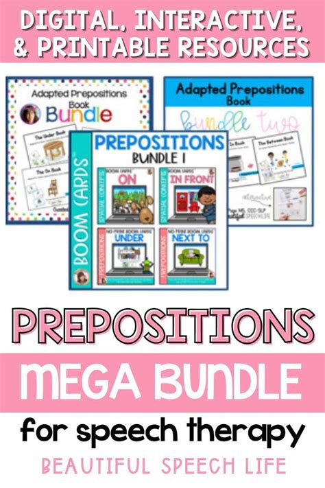 Prepositions Spatial Concepts Mega Bundle For Speech Therapy Speech