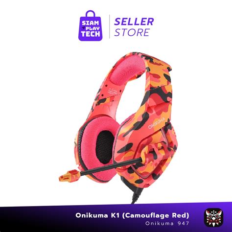 ONIKUMA K1 Camouflage Gaming Headset หฟงคณภาพ ไมคตดเสยงรบกวน