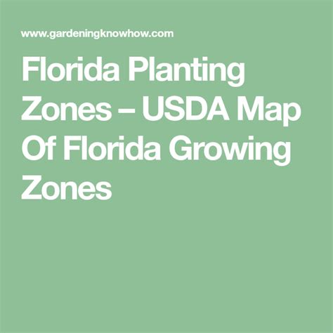 Florida Planting Zones Usda Map Of Florida Growing Zones Map Of