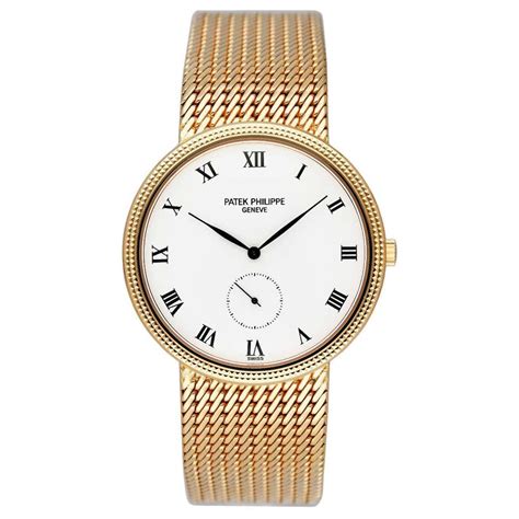 Patek Philippe Calatrava Yellow Gold Automatic Mens Watch 3802 For Sale