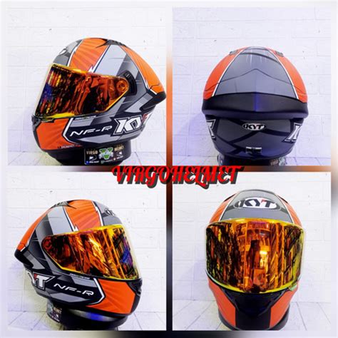 Jual HELM KYT NFR XAVI FORES RED REPLICA PAKET GANTENG PG RED SP 3D