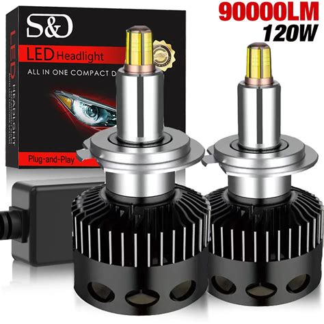 Lm Sides H Led Csp Car Headlights Bulbs W Turbo H H