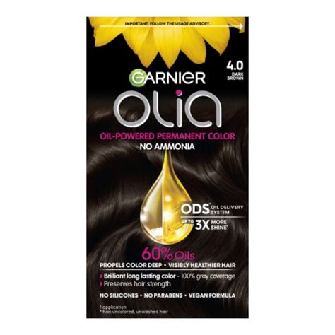 Garnier Olia Dark Brown Oil Powered Ammonia Free Permanent Hair