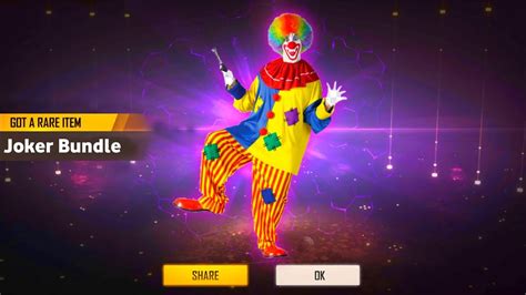 Free Fire Joker Bundle Diamond Roayle PRG ARMY YouTube