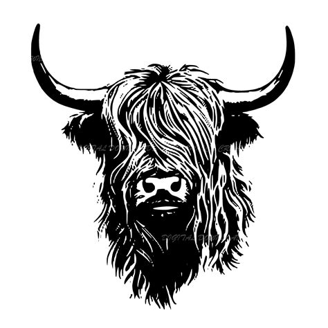 Cow Svg Png Long Haired Cow Svg Cow Svg Cricut Cut File Mama Cow Svg Simple Cow Svg Fluffy