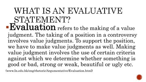 Formulating Evaluative Statements Pptx