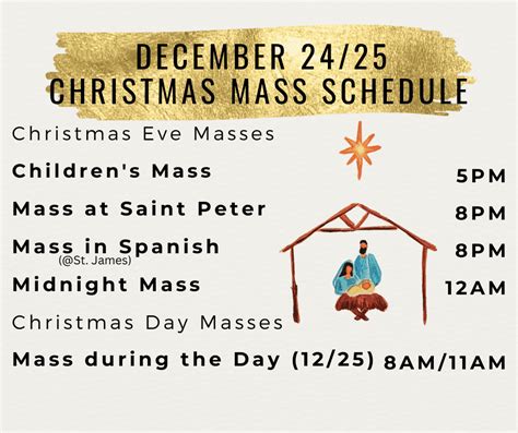 Christmas Mass Times 2022 St James The Greater Church