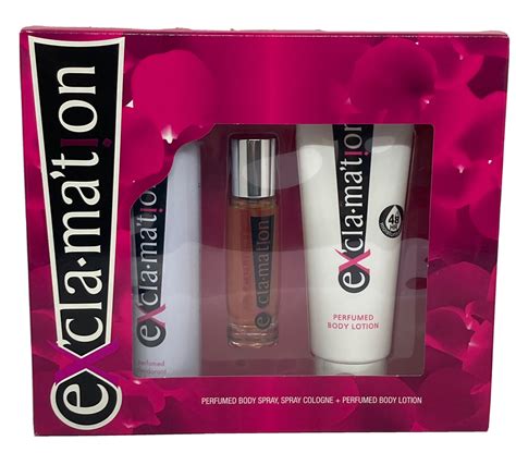 Coty Exclamation Gift Set 3 Oz Deo Body Spray 0 5 Oz Cologne 3 8 Oz