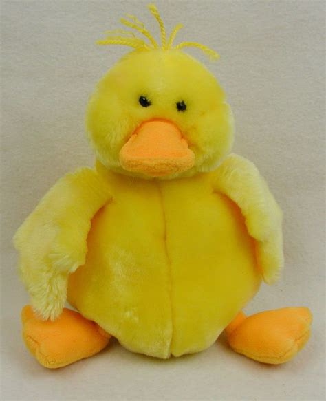 Gund Scrambles 5283 Yellow Duck Plush 8 Stuffed Animal Quack Orange