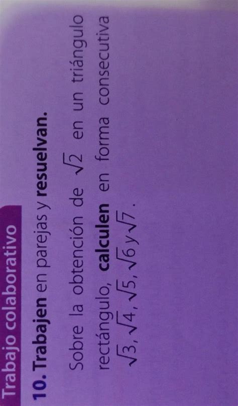 Trabajo Colaborativo 10 Trabajen En Parejas Y Resuelvan Sobre La