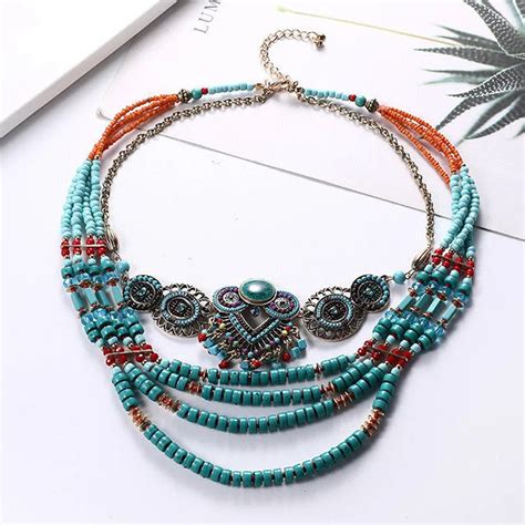 Vintage Ethnic Beaded Necklace Susan Julie