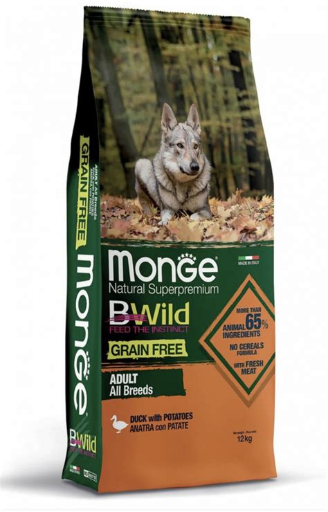 Корм для взрослых собак всех пород Monge Dog BWild GRAIN FREE ...