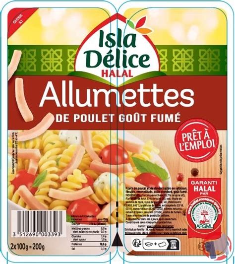 Rappel Produit Allumettes De Poulet Go T Fum Isla Delice