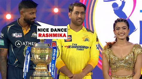 Hardik Pandya Amazing Reaction On Rashmika Mandanna Dance In Ipl Opening Ceremony Youtube