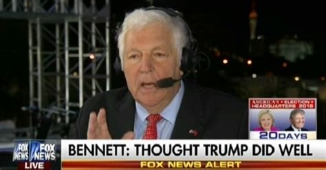 On Fox Bill Bennett Defends Trump Calling Hillary Clinton A “nasty Woman”