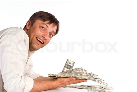 Mann Mit Geld Stock Bild Colourbox