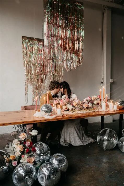 Bold And Shiny Disco Ball Wedding Ideas Weddingomania