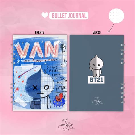 Kpop Bullet Journal Bts Bt21 Van Elo7 Produtos Especiais