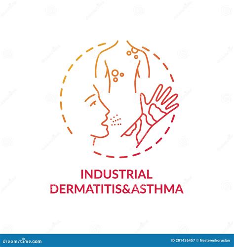 Industrial Dermatitis And Asthma Concept Icon Stock Vector