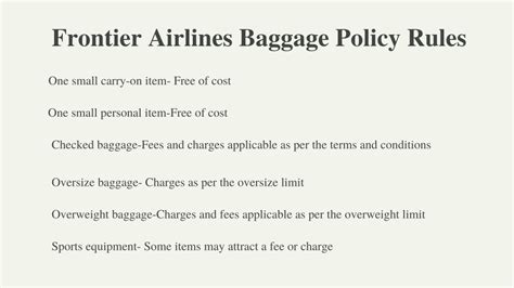 Ppt Frontier Airline Baggage Policy Powerpoint Presentation Free Download Id 11809461