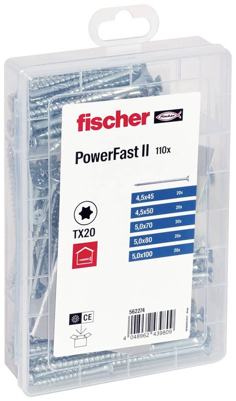 Fischer Meisterbox Powerfast Ii Sk Tg Tx 562274 Spax Screw Set Steel