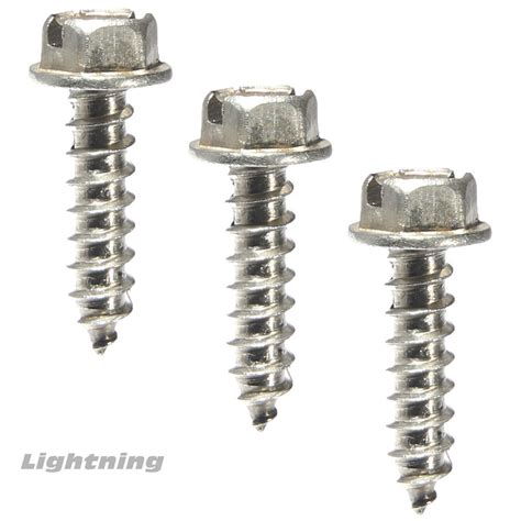 Slotted Indented Hex Washer Sheet Metal Screw Stainless 6X1 Qty 25