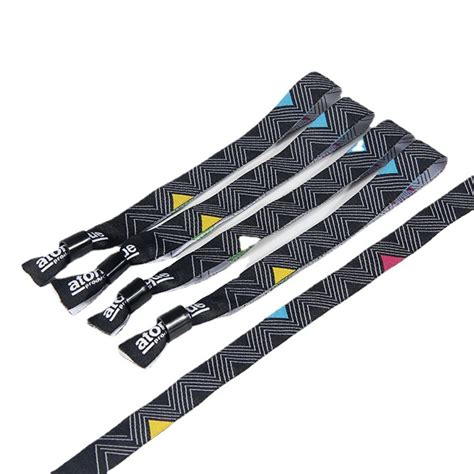 Festival Soft Woven Cloth Wristbands For Event Rfid Lion