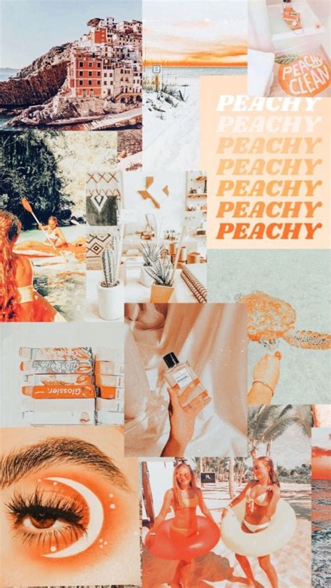 25 Peach Collage Wallpapers Peachy Peachy Peachy Idea Wallpapers