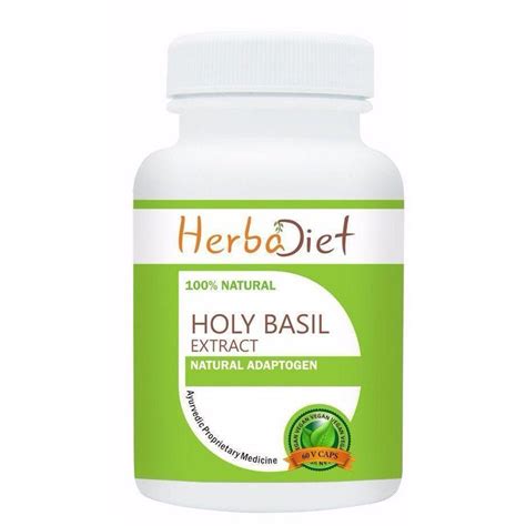 Tulsi Holy Basil 6000 Mg Eq Ocimum Sanctum Extract Capsules 25