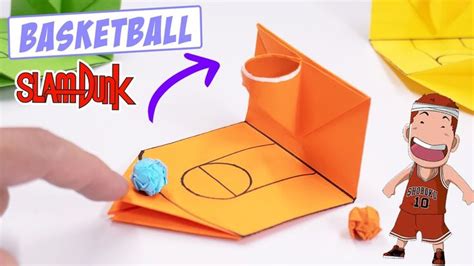 Easy Origami Mini Toy Basketball Slam Dunk Moving Paper Toys Pop It