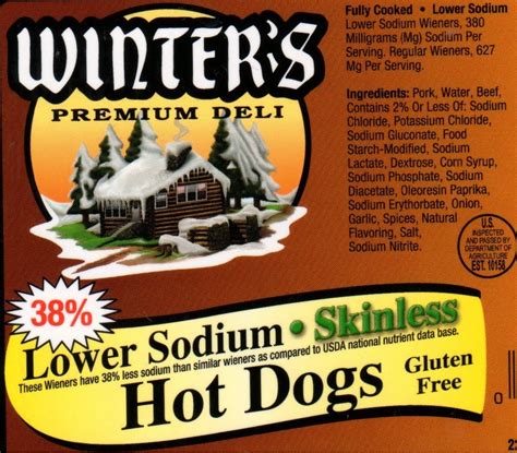 Lower Sodium Skinless Hot Dog – Winter Sausage