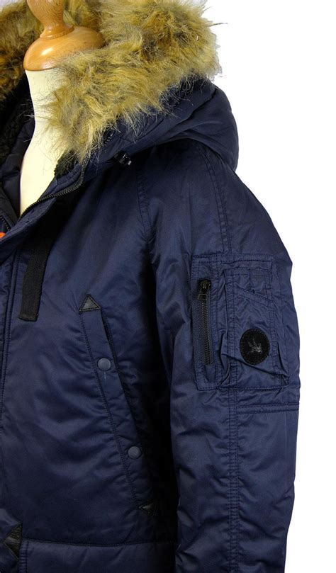 Spiewak Retro Mod Waxed N B Snorkel Parka Jacket In Navy