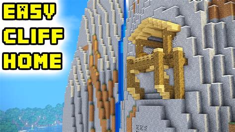 Minecraft Mountain Cliff House Tutorial How To Build Ideas YouTube