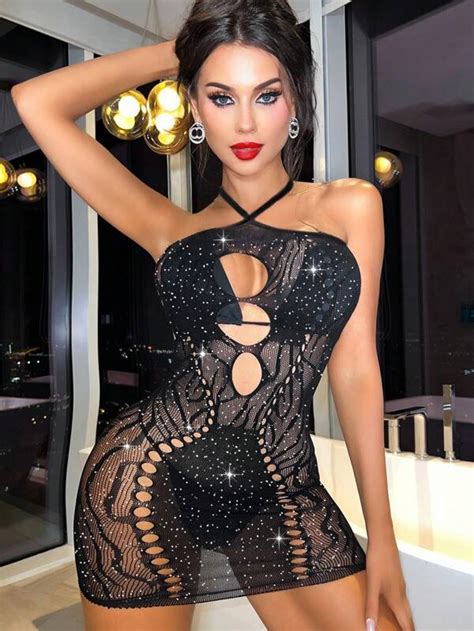 Women S Sexy Lingerie Mesh Bodycon Dress SHEIN USA