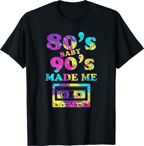 Retro 80s Baby 90s Made Me Vintage Graphic Tee Cassette T Shirt