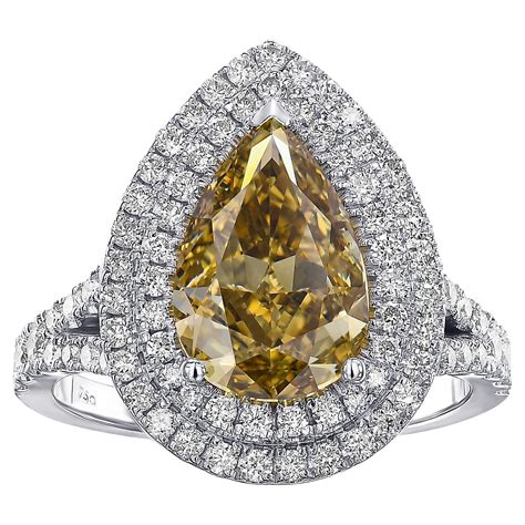 Gia Tcw Fancy Diamond Diamond Kt White Gold Ring For Sale At