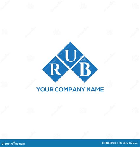 RUB Letter Logo Design on White Background. RUB Creative Initials ...