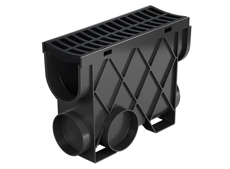 Storm Drain™ Slimline Pit Complete With Black Plastic Grate Reln