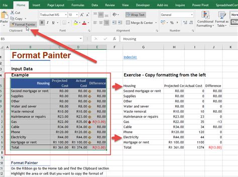 Format Painter • Online-Excel-Training.AuditExcel.co.za