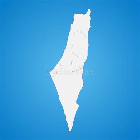 Mapa De Israel Altamente Detallado Con Las Fronteras Aisladas En El