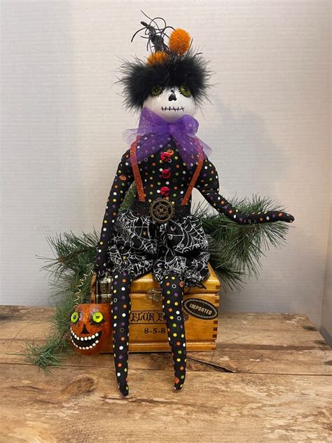 Art And Collectibles Dolls And Miniatures Art Dolls Noggin Halloween Folk