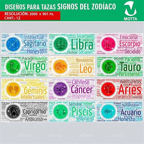 Plantillas PSD Tazas Signos ZODIACO Signos Zodiacales Aries Etsy