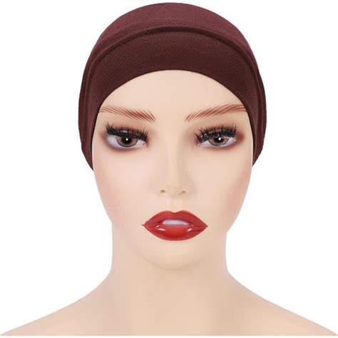 Femmes Charpe Musulmane Hijab Chapeau Turban Lastique Absorbant La