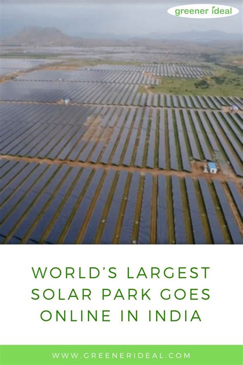 Worlds Largest Solar Park In Karnataka State India